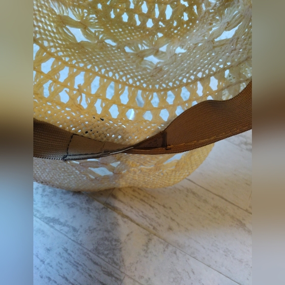 Som-Her Straw Cowboy Hat Western Boho Unisex Cross Cowgirl Excellent - Picture 8 of 11